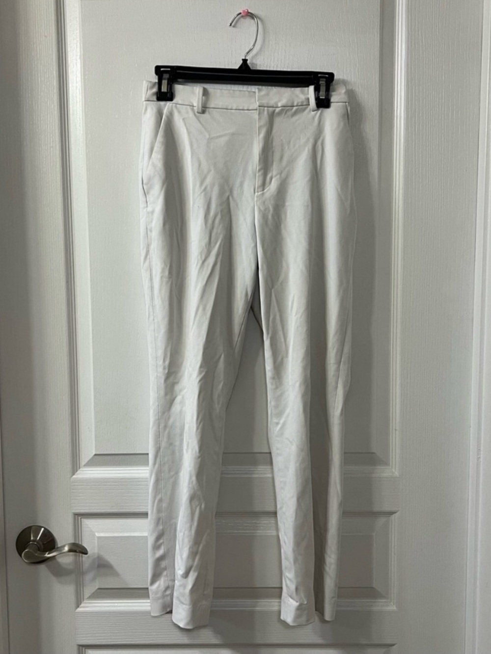 Uniqlo White High-Rise Trousers